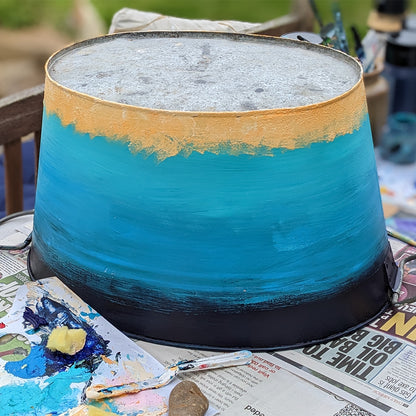 Hand Painted Bucket 02 - The Oval One