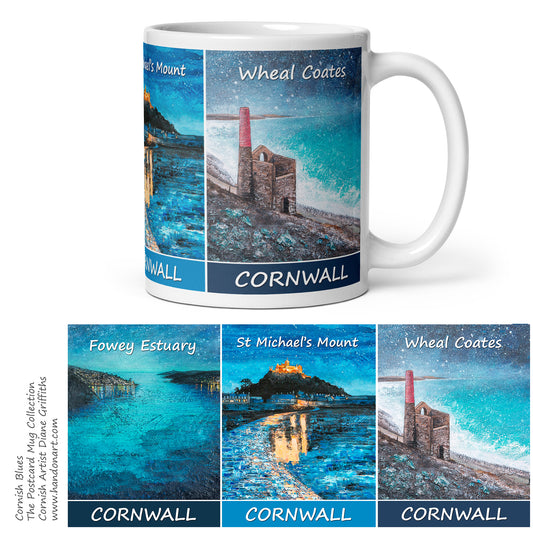 Cornish Blues Postcard Mug