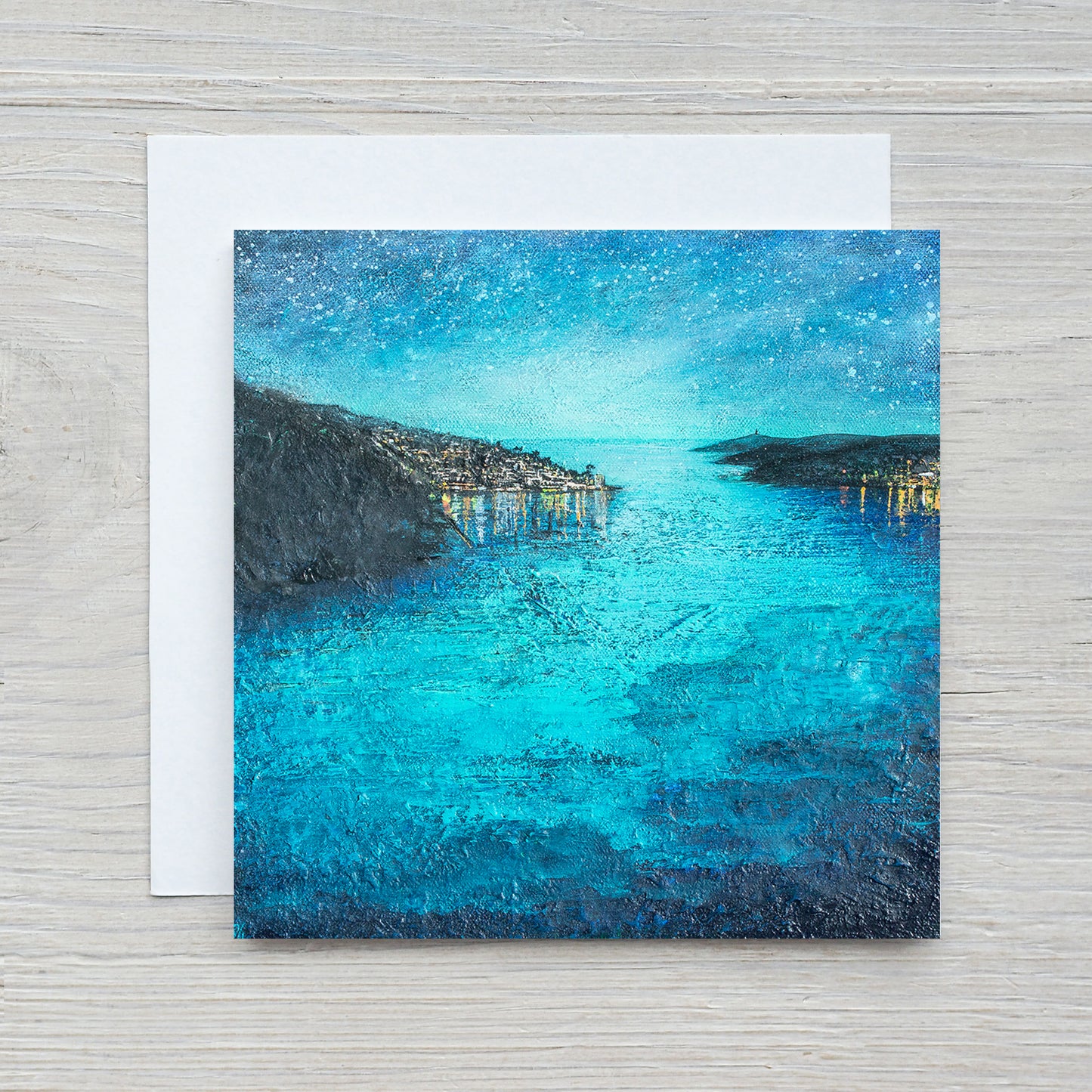 Fowey Evening Estuary Greeting Card