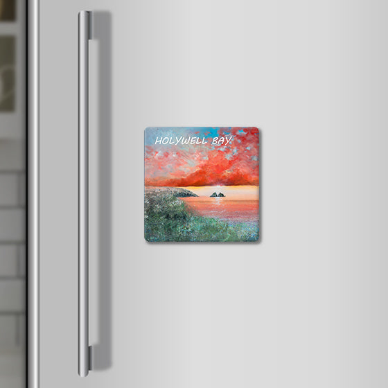 Holywell Bay Sunset Magnet