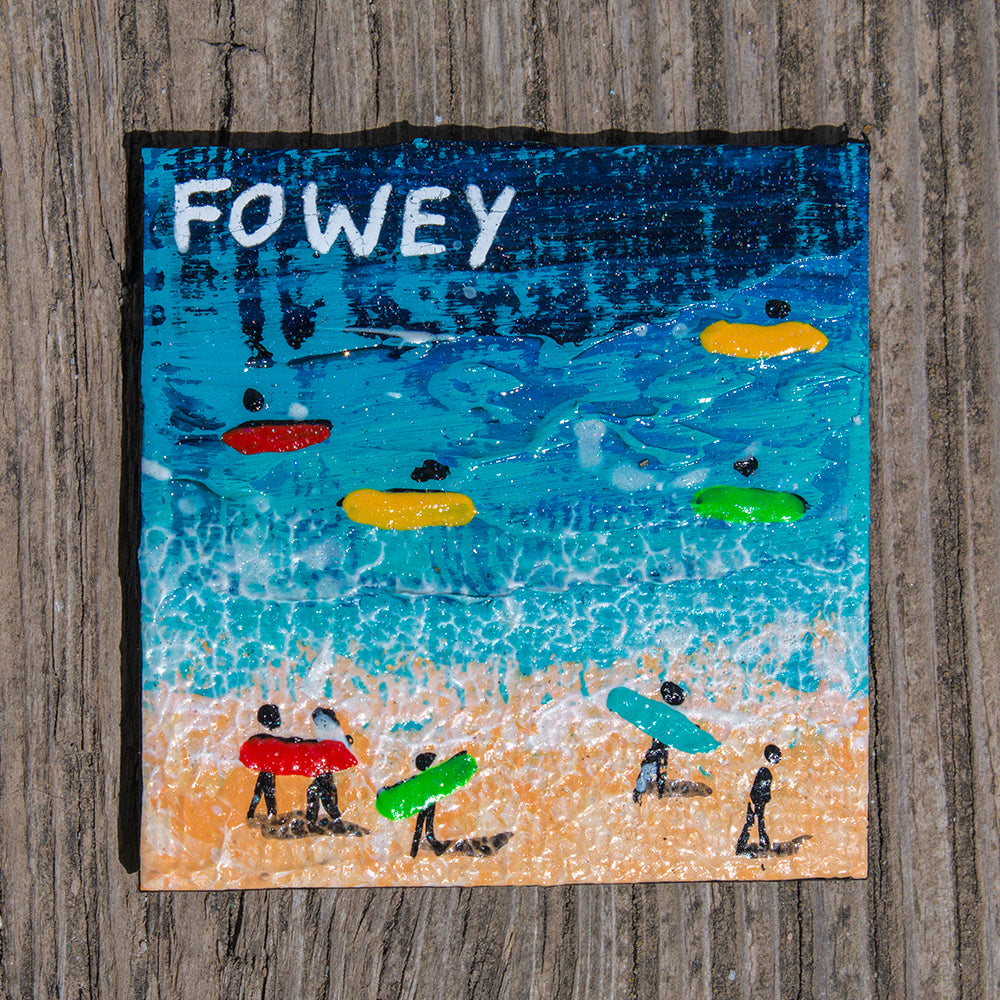 Hand Painted Fridge Magnet - Fowey