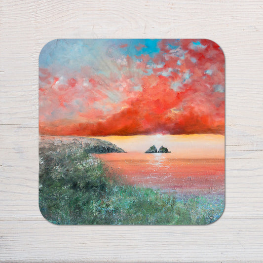 Holywell Bay Sunset Coaster
