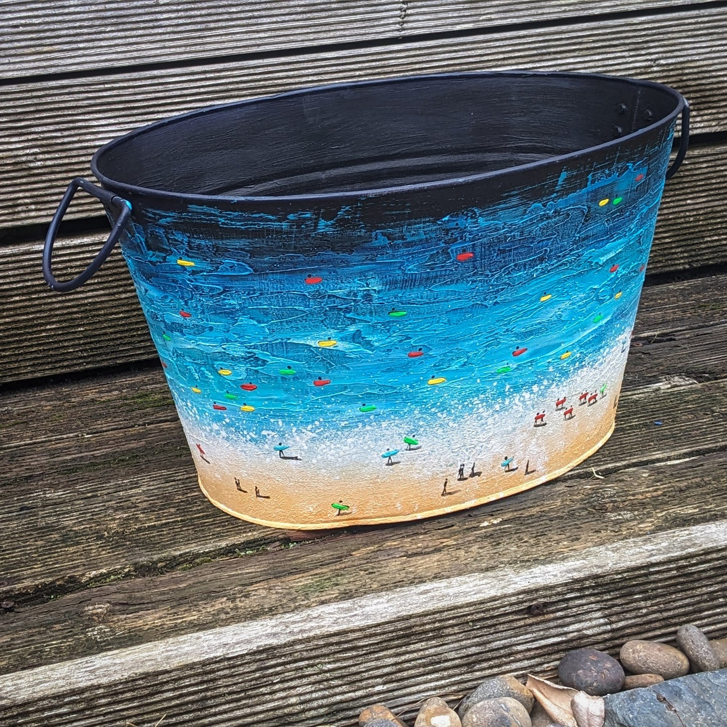 Hand Painted Bucket 02 - The Oval One