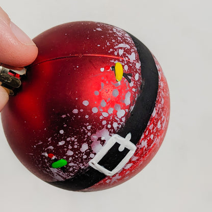 Hand Painted Bauble - Santa Surfers - Customise Text