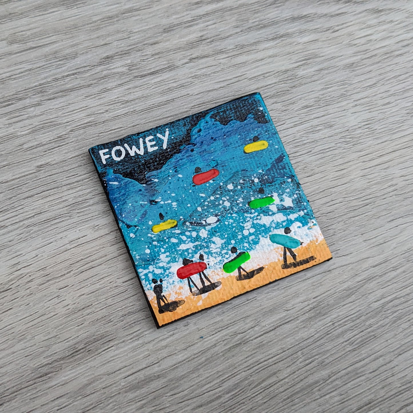 Hand Painted Fridge Magnet - Fowey