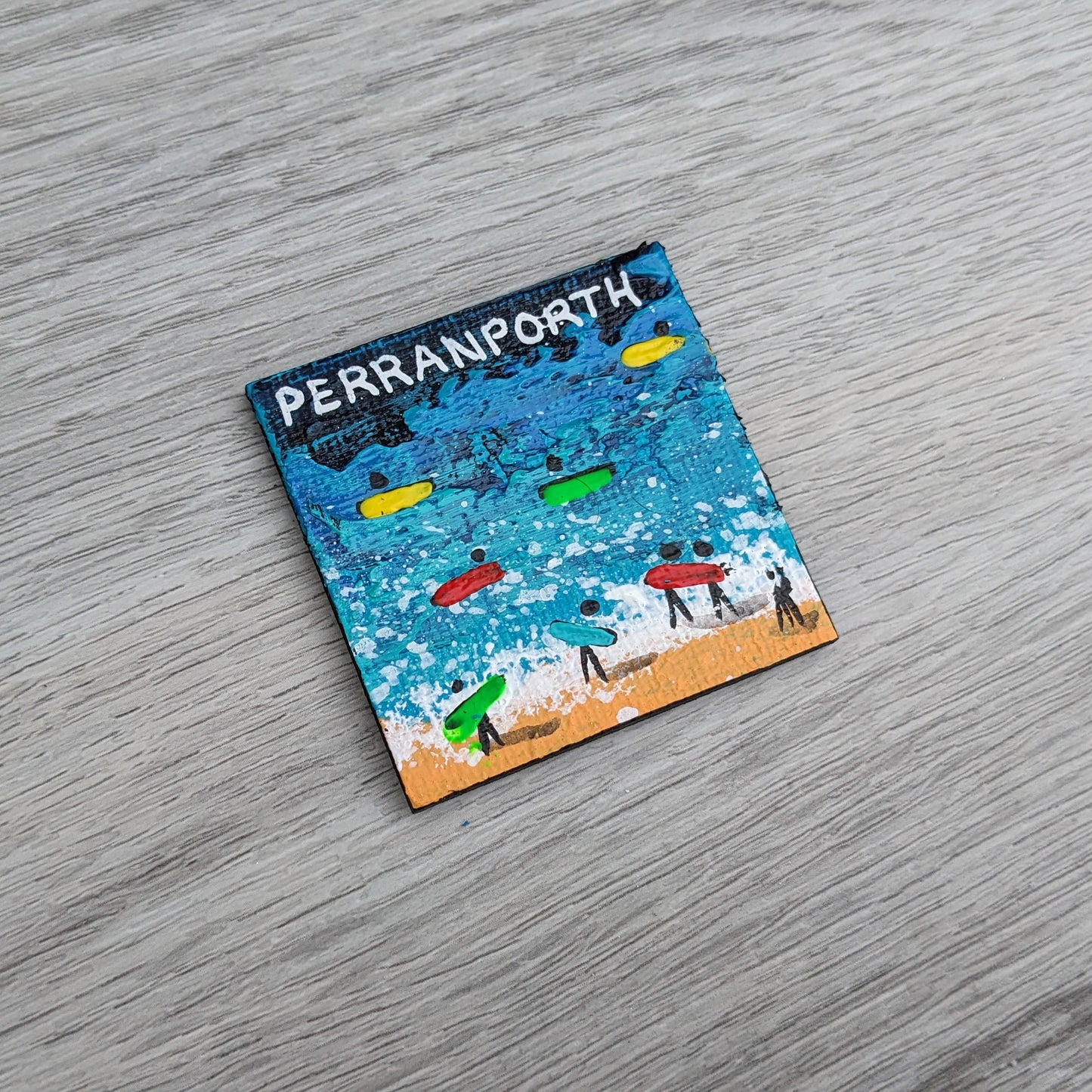 Hand Painted Fridge Magnet - Perranporth