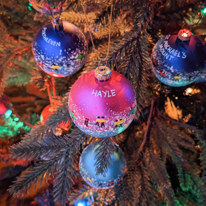 Hand Painted Bauble - Hayle - Choose Colour