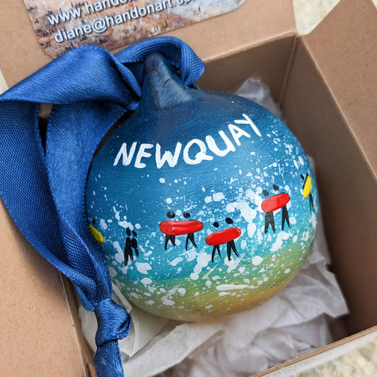 Hand Painted Ceramic Bauble - Customise Text