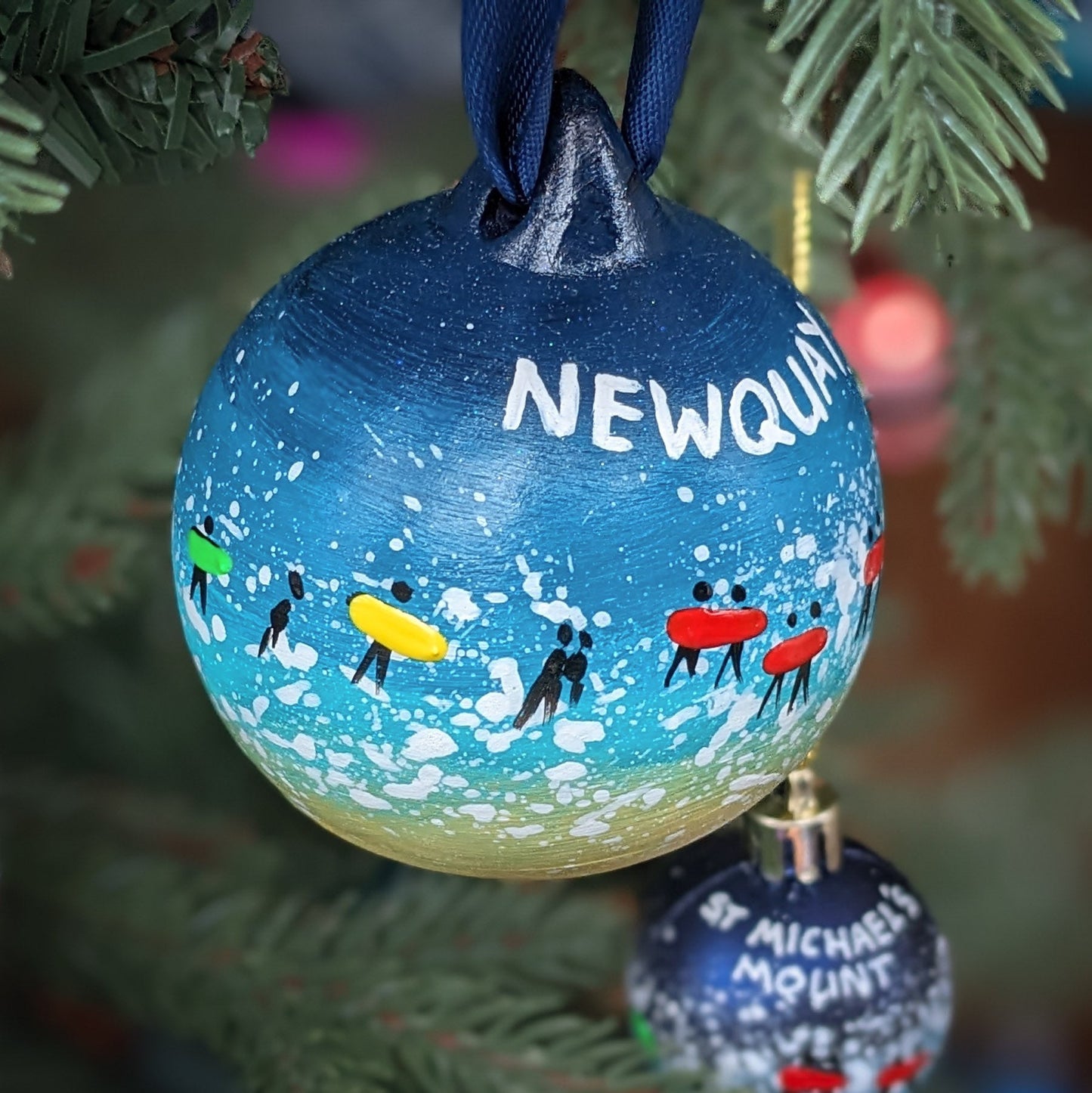 Hand Painted Ceramic Bauble - Newquay