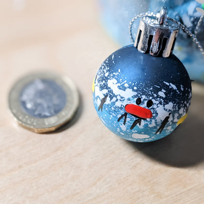 Hand Painted Bauble Extra Small - Dark Blue