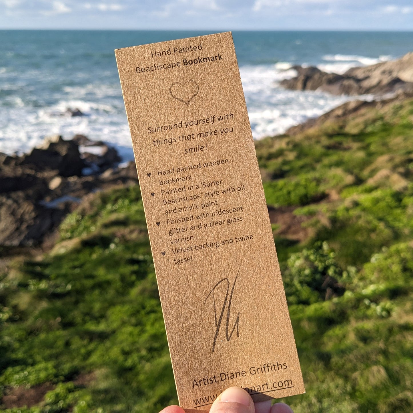 Hand Painted Bookmark - Customise Text