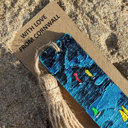 Hand Painted Bookmark - Boats - Customise Text