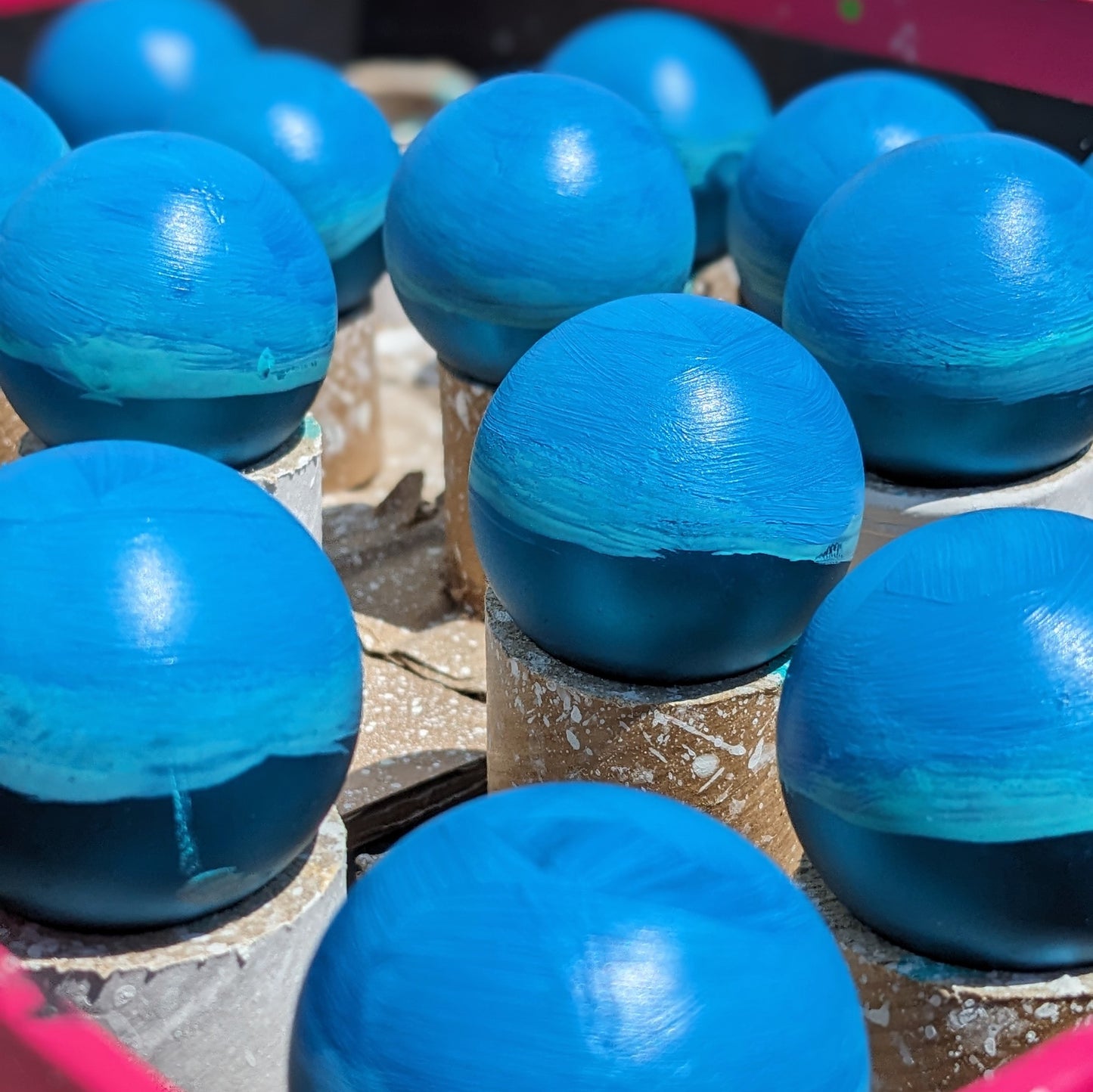 Hand Painted Bauble - Surfer - Blue - Customise Text