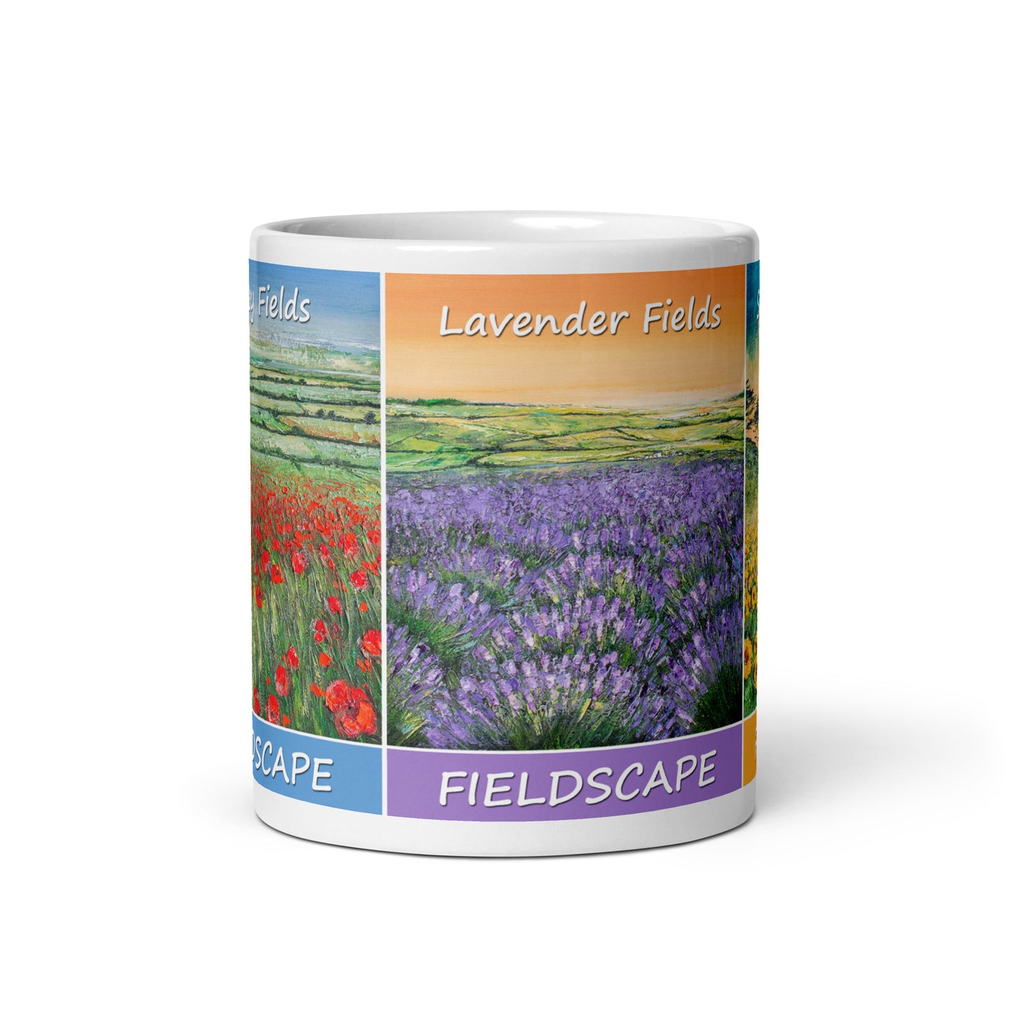 Flower Fieldscape Postcard Mug