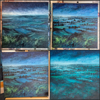 Nightfall on the Downs Original Art