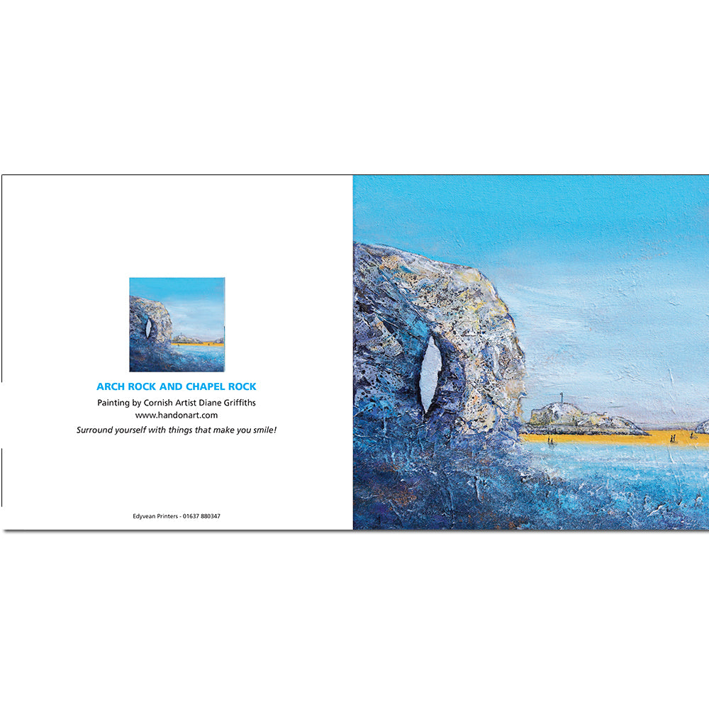 Arch Rock and Chapel Rock Perranporth Greeting Card