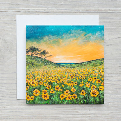 Cornish Sunflowers Greeting Card