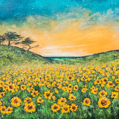 Cornish Sunflowers Art Print