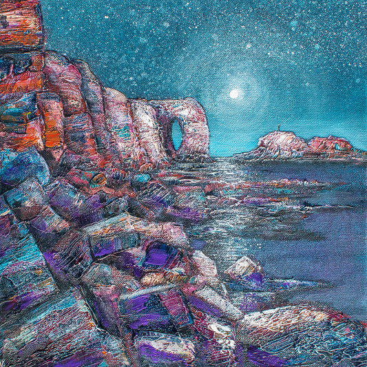 Moonlight Over Chapel Rock Perranporth Original Art