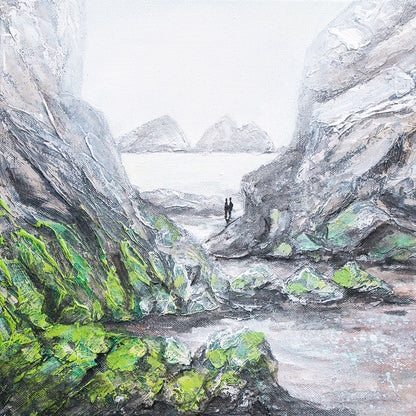 Glimpse Through to Gull Rocks Original Art (Holywell Bay)