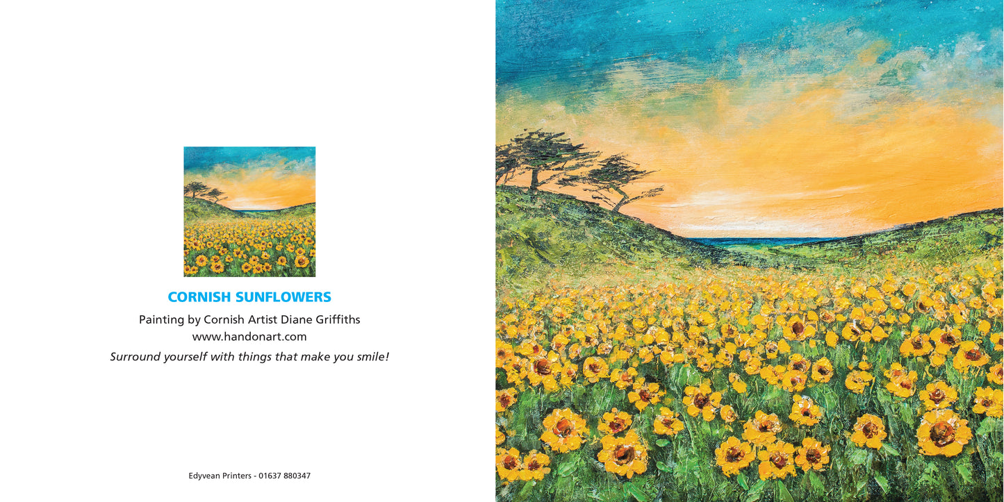 Cornish Sunflowers Greeting Card