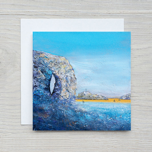 Arch Rock and Chapel Rock Perranporth Greeting Card