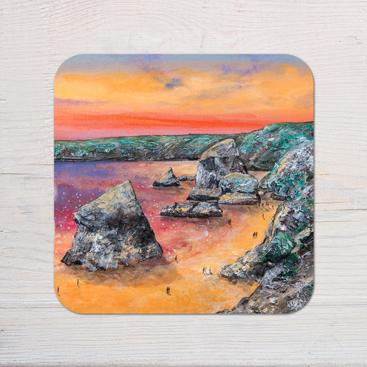 Bedruthan Steps Sunset Coaster