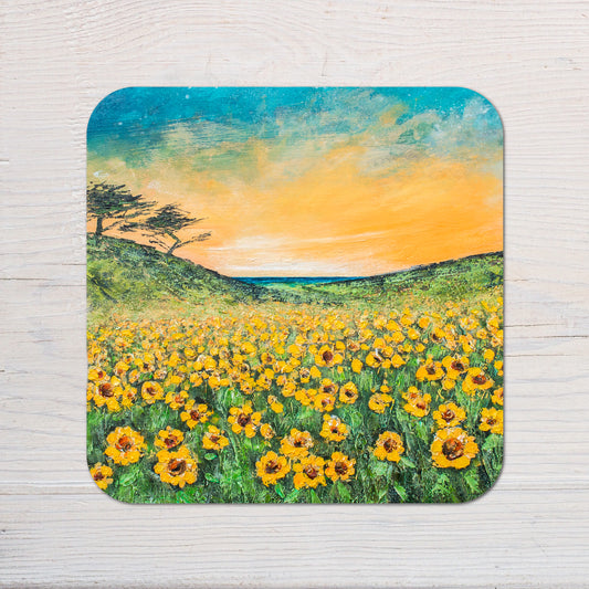 Cornish Sunflowers Coaster