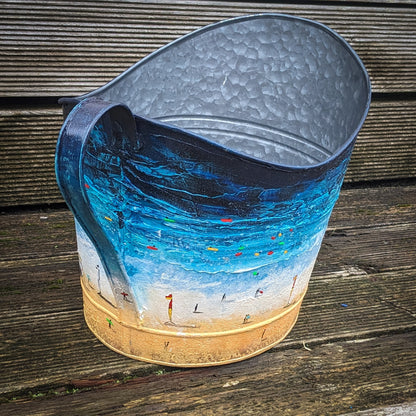 Hand Painted Coal Bucket