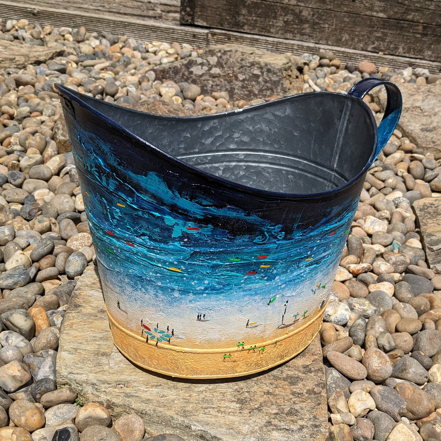Hand Painted Coal Bucket
