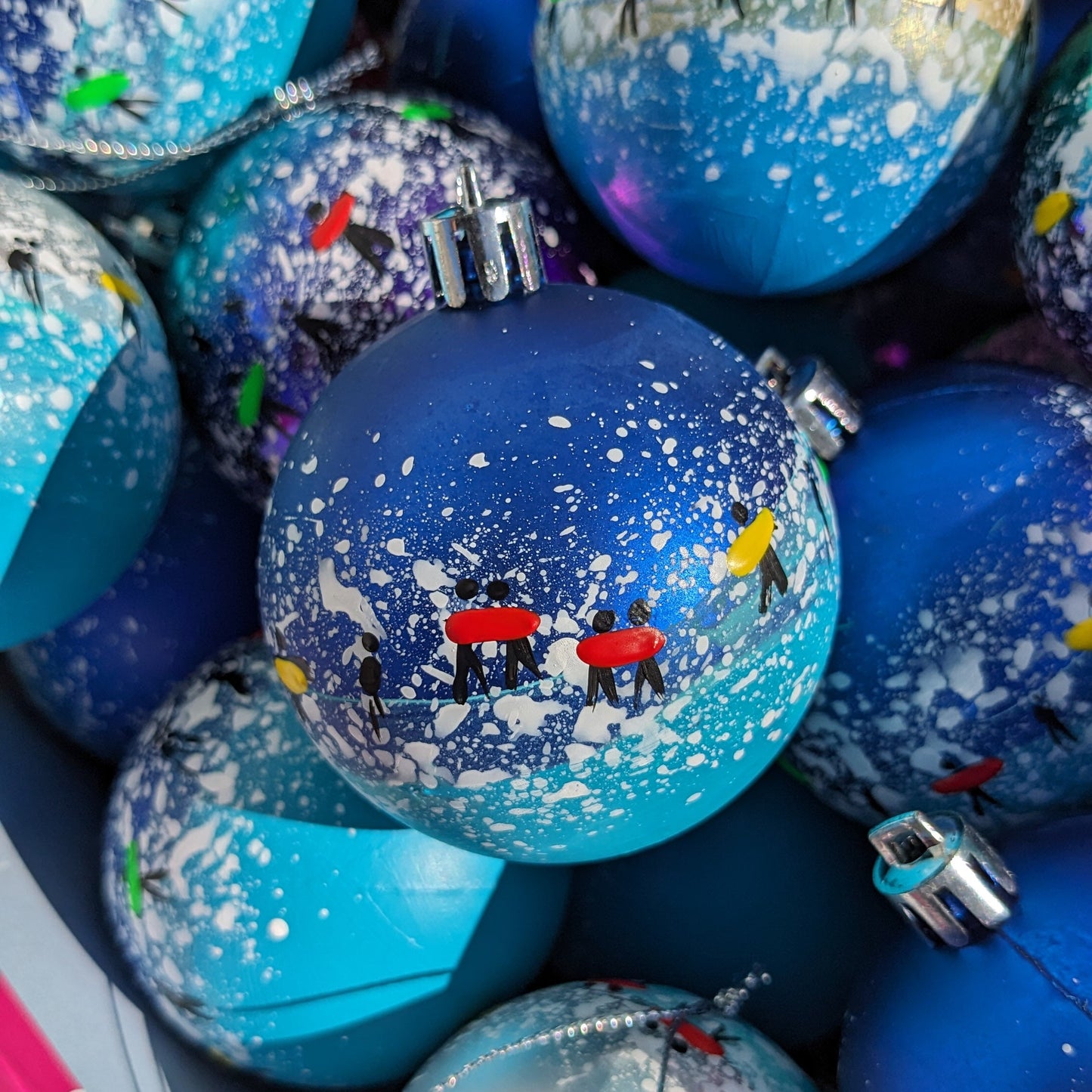 Hand Painted Bauble - Padstow - Choose Colour