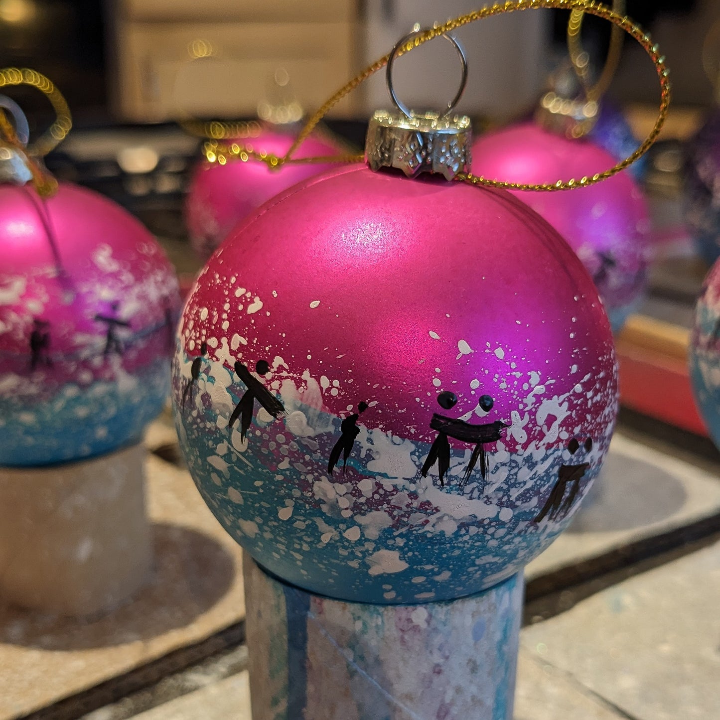 Hand Painted Bauble - Padstow - Choose Colour