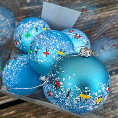 Hand Painted Bauble - Light Blue - Customise Text