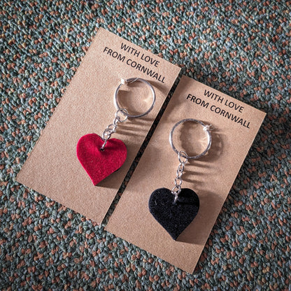 Hand Painted Heart Keyring