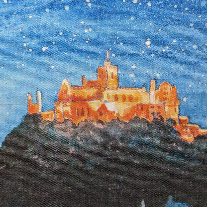 Evening At St Michael's Mount Tea Towel