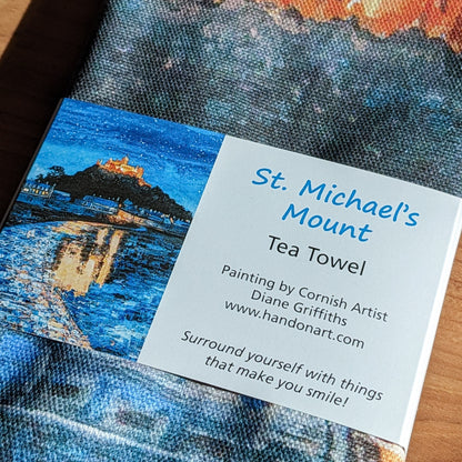 Evening At St Michael's Mount Tea Towel