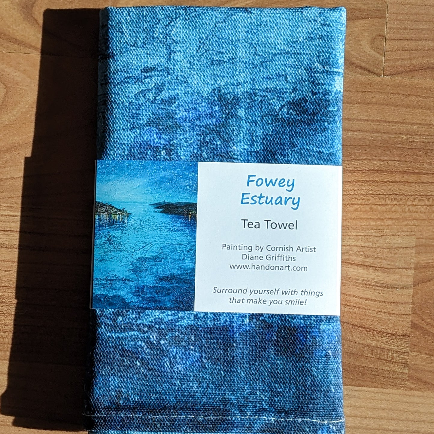 Fowey Evening Estuary Tea Towel