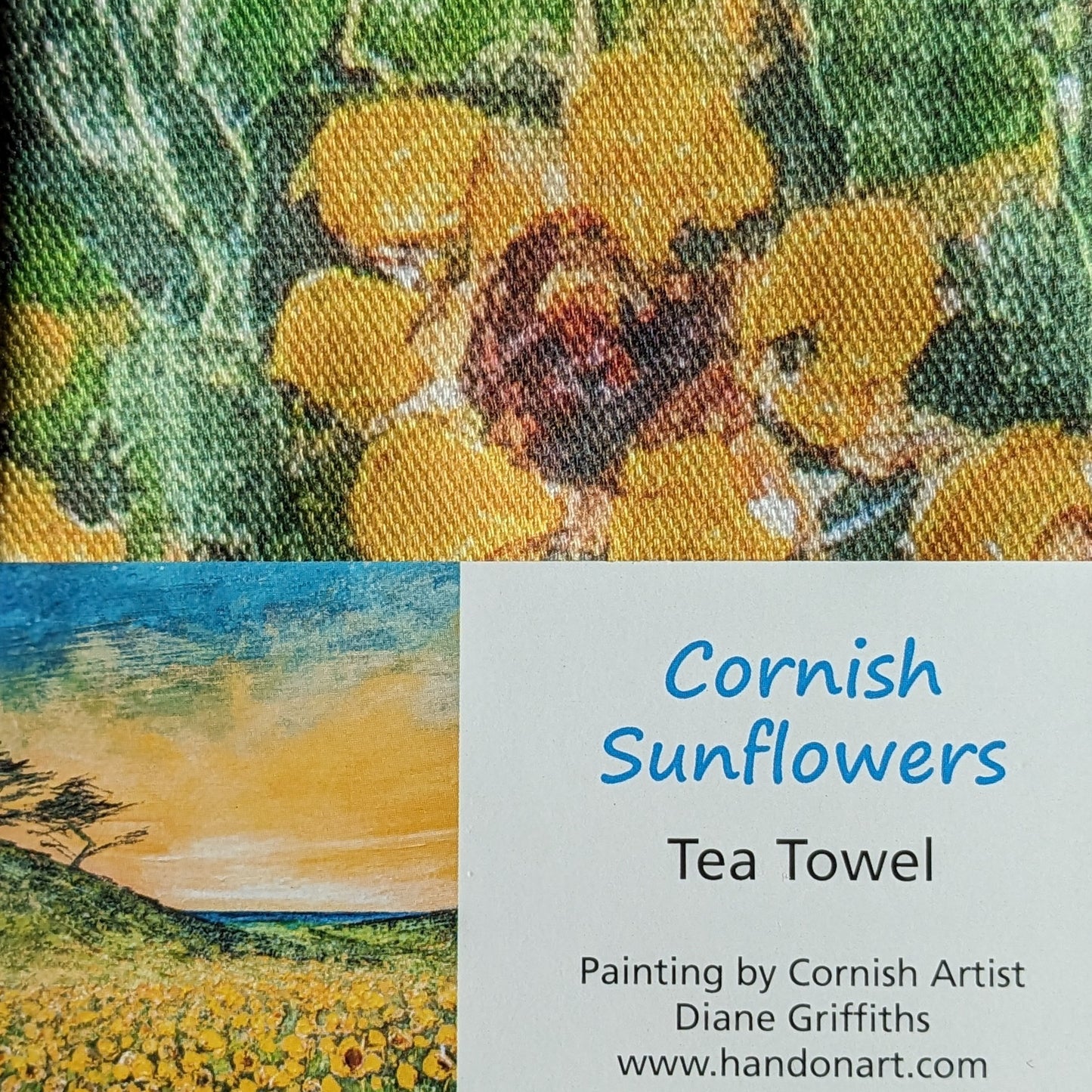 Sunflower Fields Tea Towel