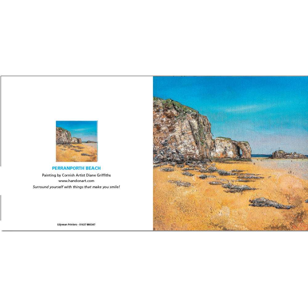 Perranporth Beach Greeting Card