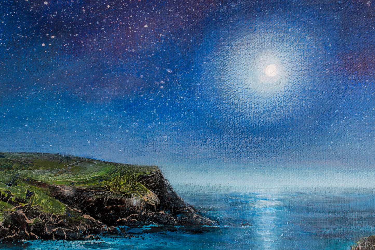 Polly Joke Poppies in Moonlight Original Art