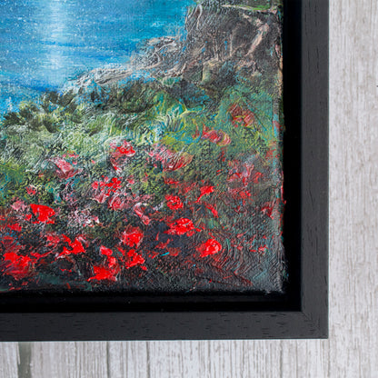 Polly Joke Poppies in Moonlight Original Art