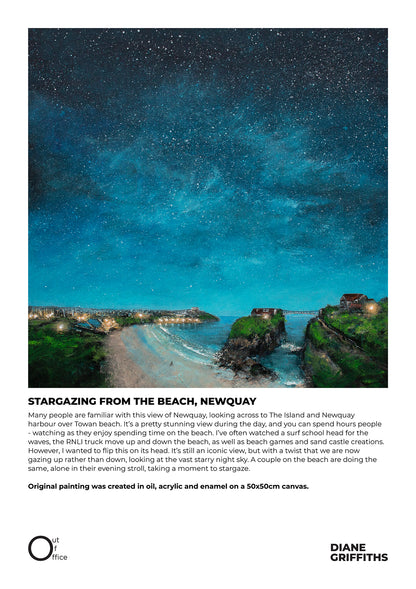 Stargazing from the Beach, Newquay Original Art
