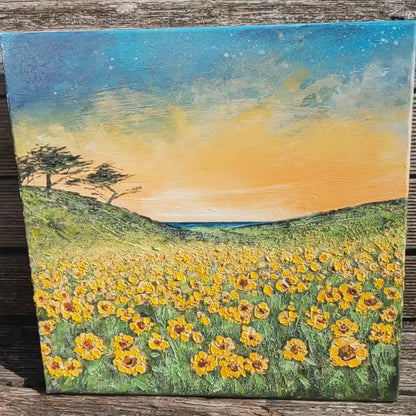 Cornish Sunflowers Original Art