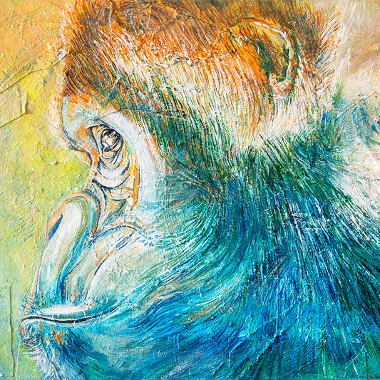 Gorilla Glance Art Print