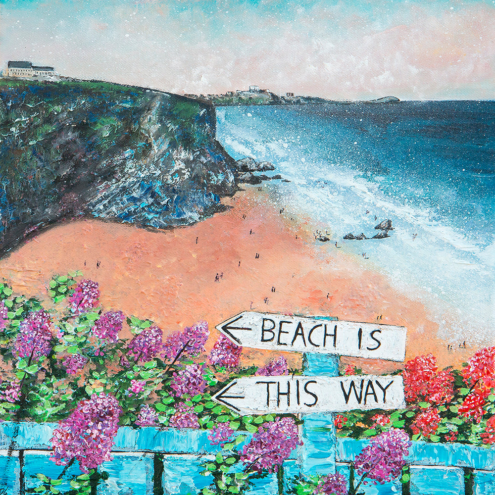 Lusty Glaze Beach This Way Art Print